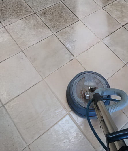 tile and grout cleaning job